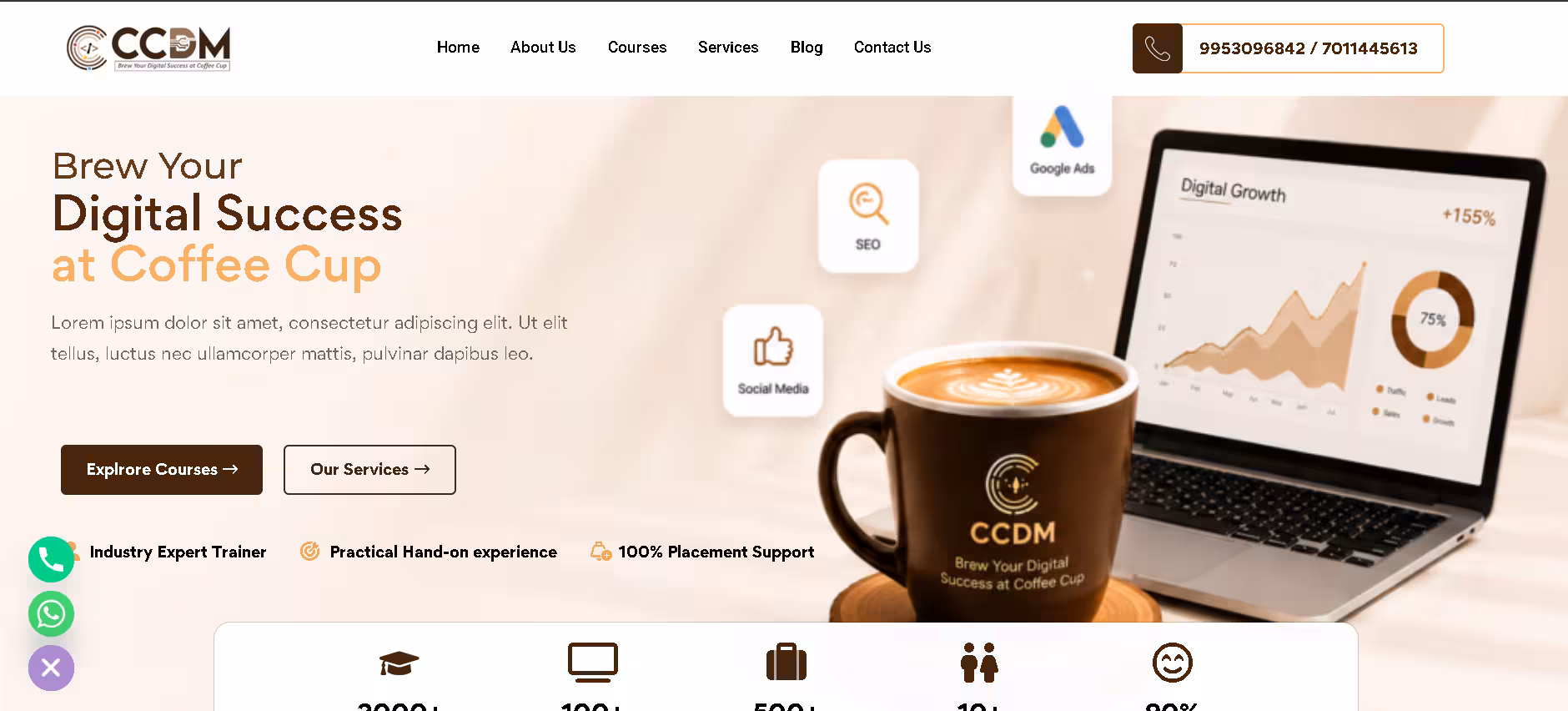 CCDM website project screenshot